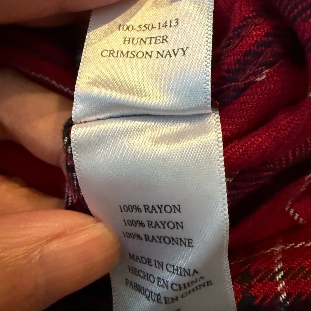 Rails Hunter Crimson Navy Plaid Long Sleeve Button Down Large - Picture 5 of 5